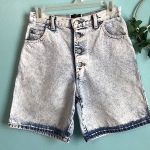 Vintage Sasson High Waisted  Acid Wash Jean short